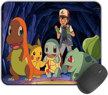 Kirmada Printed Designer Ash & Pokemons Pokemon Mouse Pad. Non Slip Base Mousepad