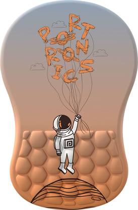 Portronics Comfipad Wrist Rest Mouse Pad with Soft Foam Cushion, Ergonomic, Wrist Support Non Slip Base Mousepad