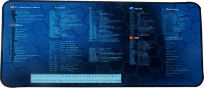 Gokich Keyboard Shortcuts Pad with Office Excel Shortcuts Key Patterns Mouse Pad Non Slip Base Mousepad