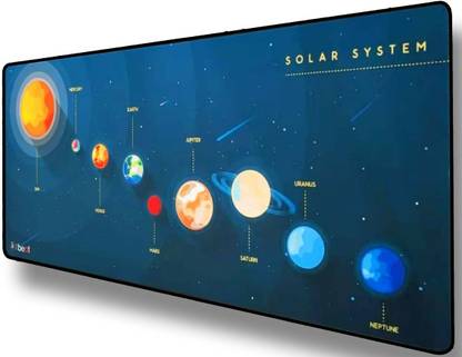 Offbeat Solar System Extended XXL Gaming Mouse Pad 90 x 30 CM, Nonslip & Water-Resistant Non Slip Base Mousepad