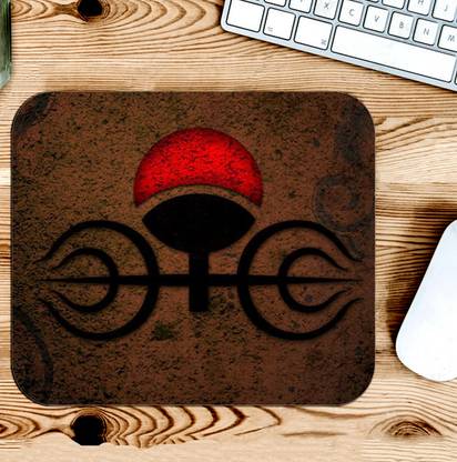 Gfylo Uchiha Senju Logo Printed Mouse pad Smooth Surface and anti-Slip Non Slip Base Mousepad