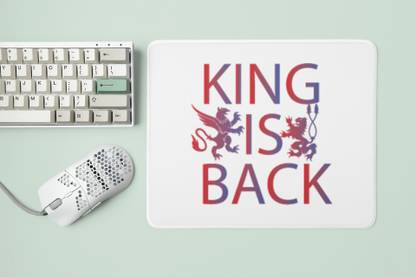 Rushaan King is Back Text - Printed Mousepads Non Slip Base Mousepad