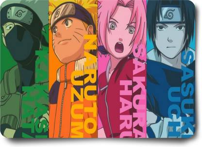 Replix Naruto Theme Anime Printed Mousepad with Smooth Mouse Control for Laptop Non Slip Base Mousepad