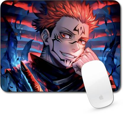 Times Comic Jujutsu Kaisen Sukuna Smile Mousepad With Anti Skid Rubber Base For Laptop &Desk Non Slip Base Mousepad