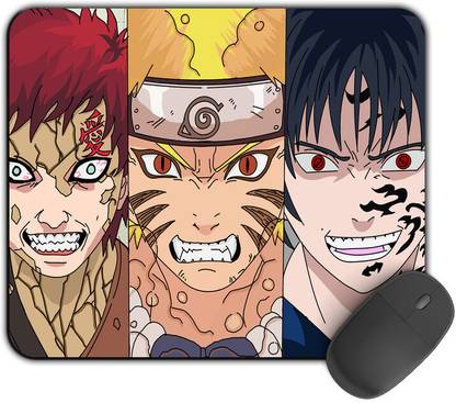 Kirmada Gaming Mouse Pad - Cursed Gaara Naruto And Sasuke Naruto Smooth Surface Non Slip Base Mousepad