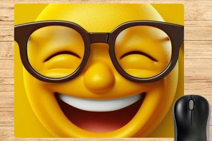 ubimart 3d Funny Emoji Gaming Mouse Pad, Non-Slip Rubber Base Mouse Pad for Laptop Non Slip Base Mousepad
