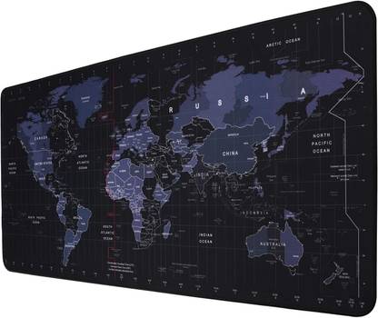 Pritimo World Map Anti-Slip Extended Desk Mat Gaming Rubber Stitched Mouse psd Mousepad