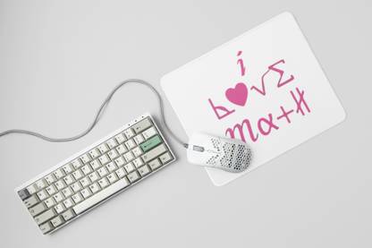 MiTrends I love math (BG Pink)- Printed Mousepads For Mathematics Lovers Non Slip Base Mousepad