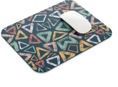ZORI Rainbow Color Triangle Printed Mouse Pad for Gaming Computer, Laptop (10*14inch) Mousepad