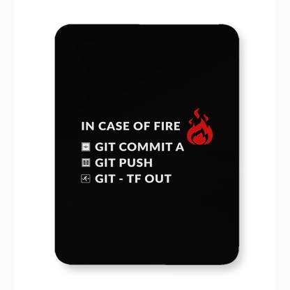 ICARUSBOX Icarus Box In case of fire Git Commit out Mouse Pad Mat Anti-Slip Rubber Base Non Slip Base Mousepad