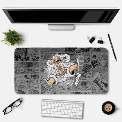 Eshaaver Desktop Mat one piece Anime Printed & Spill Proof Mousepad Non Slip Base Mousepad