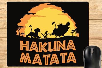 ubimart Hakuna Matata Designer Gaming Mouse Pad Soft Non-Slip Rubber Base for Office Non Slip Base Mousepad