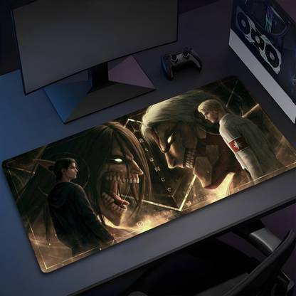 Eshaaver Animie Printed Laptop & Desktop Mat /Desk Pad with Spill Proof Quality-DMAOT050 Non Slip Base Mousepad