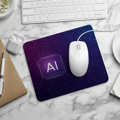 DNP Ai Printed Mouse Pad for Home/Office/School/College/ Non Slip Base Mousepad