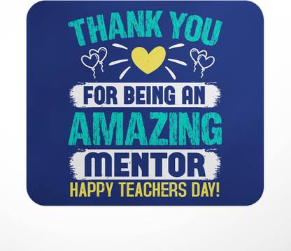 LASTWAVE Thank You For Being An Amazing Mentor Happy Teachers Day! Design 2 Non Slip Base Mousepad