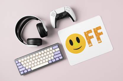 Nidhii Sales Mood off Emoji- Emoji Printed Mousepad For Emoji Lovers Non Slip Base Mousepad