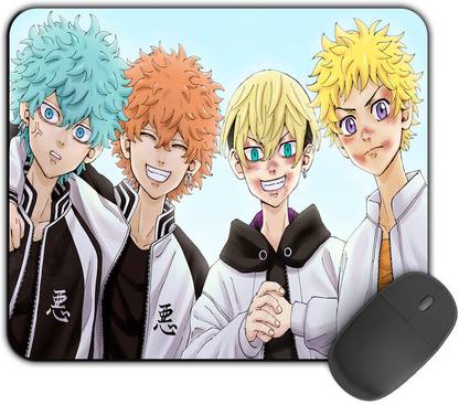 Kirmada Printed Designer Takemichi Friends Tokyo Revengers Mouse Pad. Non Slip Base Mousepad