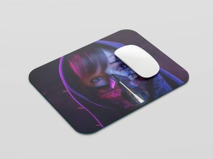 Zulo Cyberpunk Printed Mousepad with Smooth Mouse Control for Laptop Non Slip Base Mousepad