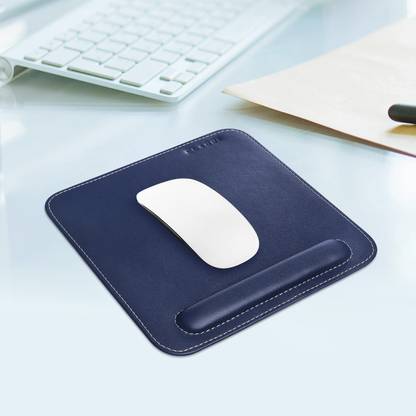 CLADDANDCRAFT Vegan Leather Mouse Pad with Wrist Rest Mousepad