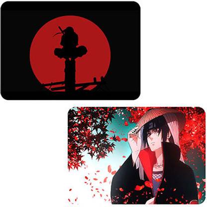RAWAT TRADERS Itachi Uchiha & Black Anime Printed Combo Pack of 2 Smooth Control Mousepad Non Slip Base Mousepad