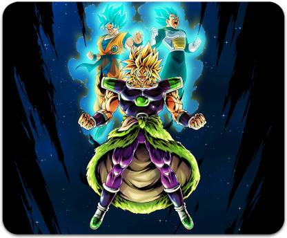 MITTRA INDIACRAFT Anime Mouse Pad - Computer Broly Goku Vegeta Printed Mousepad. Non Slip Base Mousepad