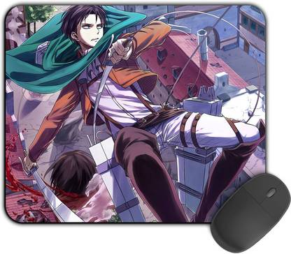 Kirmada Printed Designer Mouse Pad Levi Badass 2 Attack On Titan Non Slip Base Mousepad