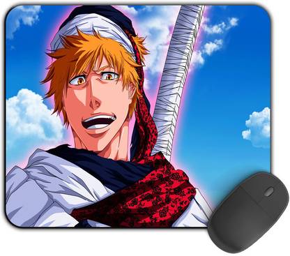 Kirmada Printed Designer Mouse Pad Ichigo Smile Non-Slip Bleach Mouse Pad. Non Slip Base Mousepad