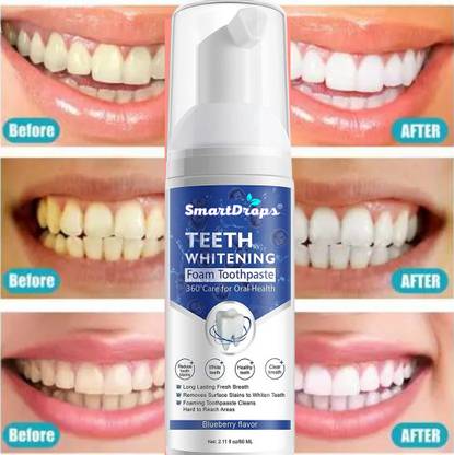 smartdrops Teeth Whitening Foam Toothpaste Makes You Reveal Perfect & White Teeth - Mint