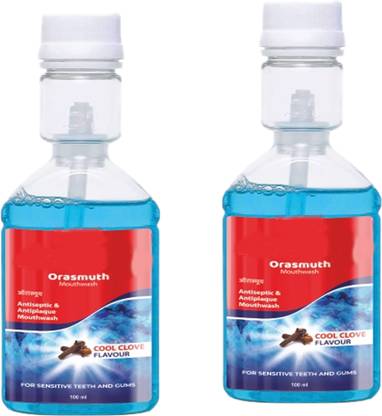 NG MART ORASMUTH MOUTHWASH FOR SENSITIVE TEETH & GUMS PACK OF - 100ml x 2 - COOL CLOVE