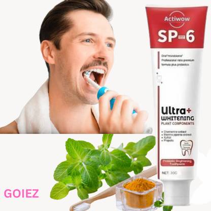 GOIEZ Sp-6 Bamboo Charcoal Toothpaste – Uses Bamboo Charcoal For Extra Whitening. - Apple