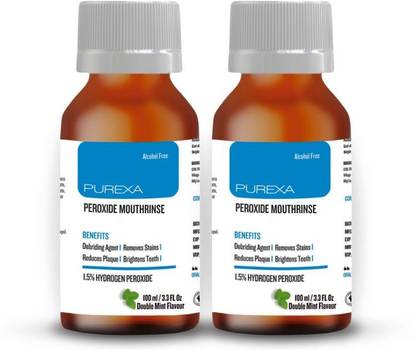 PUREXA Peroxide Mouthwash Pack of 2 - Double Mint