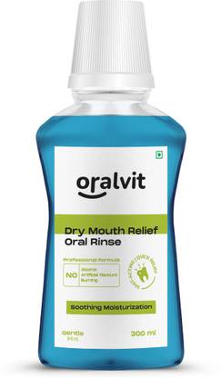 Oralvit Oral Rinse Dry Mouthwash | Prevents Bad Breath – 300ML Mint Flavour – Mint  (300 ml) at Rs. 99