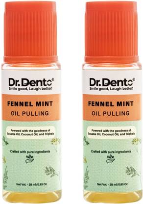 Dr.Dento Fennel Mint Oil Pulling- (25 ML x2) - Mint