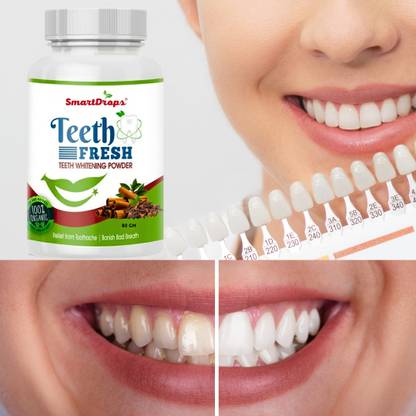 smartdrops Strong Teeth Cavity Protection India's No.1Teeth Whitening Powder - Charcoal Powder