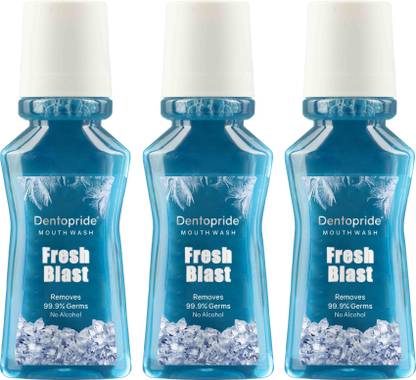 Dentopride Mouth Wash | For Total Oral Hygiene | Long Lasting Freshness Pack of 3 - Mint