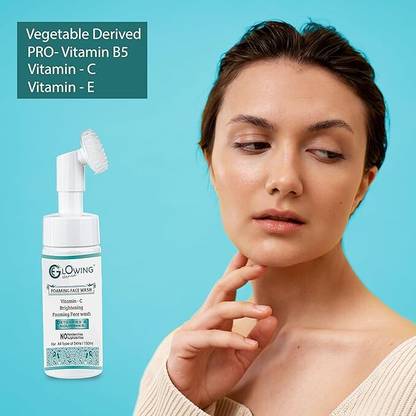 Glowing Essence Foaming Face Wash with Vitamin C&E | Brightening, Detoxifying&Nourishing Formula - vitamin c