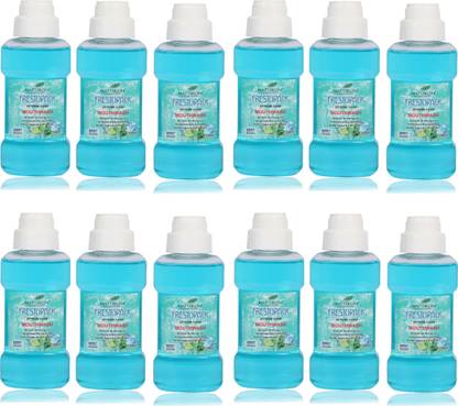 Naturon Antiseptic Alochol Free Mouthwash Mint Flavour 100ml x 12 - Mint, Spear Mint, Cool Mint, Fresh Tea