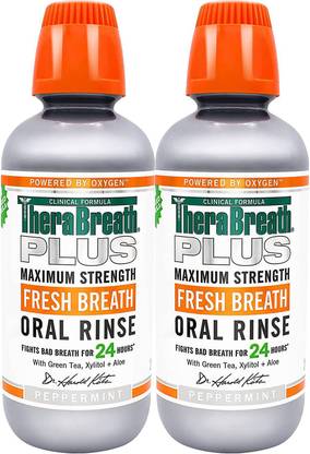 TheraBreath Plus Fresh Breath Dentist Formulated Maximum Strength 24-Hour - Papermint