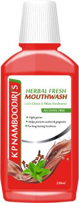 K.P. Namboodiri's K P Namboodiri's Herbal Fresh Mouthwash Clove & Mint 250ml (pack of 2) - Clove