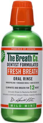 TheraBreath Fresh Breath, Oral Rinse, Mild Mint, 16 fl oz (473 ml) - Unflavored
