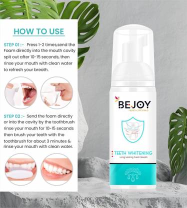 Bejoy Mint Flavor Foam Cleaning Gums Freshen Breath 60mL - mint