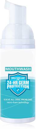 house of common Mouthwash Whitening Toothpaste Foam, Eliminating Bad Breath (60ml) Pack of 1 - Mint