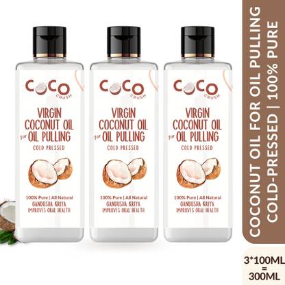COCO CRUSH Coconut Oil for Oil Pulling, Cold-pressed & Extra Virgin | Gandusha Kriya - Coconut