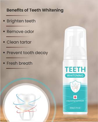 Bejoy Teeth Whitening Foaming Toothpaste Mousse Mouth Wash - Center Fresh