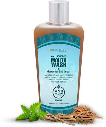 BIO RESURGE LIFE Ayurvedic Mouth Wash (Kills Oral Germs & Gives Day Long Fresh Breath) - Spearmint, Clove