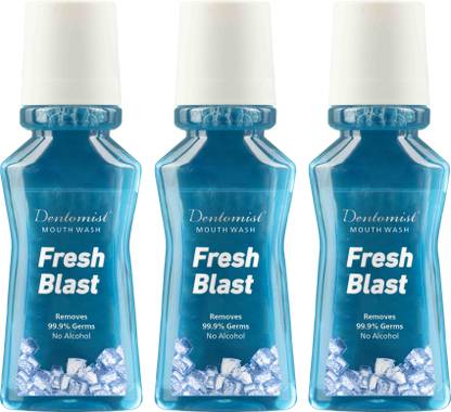 Dentomist Mouth Wash 150 ml | For Total Oral Hygiene | Long Lasting Freshness Pack of 3 - Mint