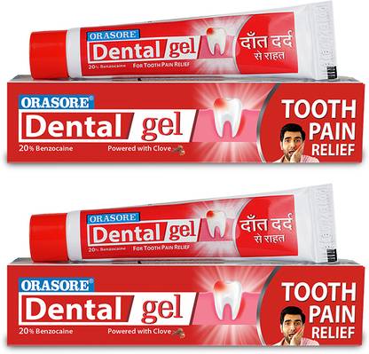 Orasore Dental Tooth Pain Relief Gel (Pack Of 2)Each 10 gm - Natural