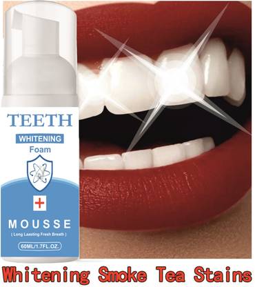 Vishvambhari Teeth Whitening foam Make your Teeth Sparkle And Mouthwash Stain Removal - Mint