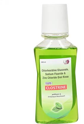 Clostrine Antiseptic & Antiplaque Mouthwash -- ( 200 ml ) - Mint