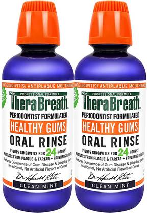 TheraBreath 24 Hour Healthy Gums Periodontist Formulated Oral Rinse, 16 Ounce (Pack of 2)